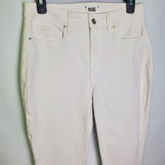 Paige White Hourglass High Rise Boot Jeans Size 29 - Picture 4 of 9